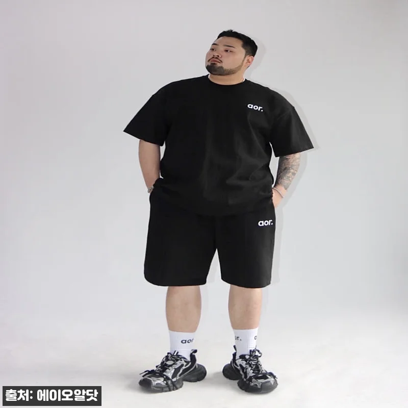 aor. 베이직 반팔티 블랙 빅사이즈 관련 이미지 4