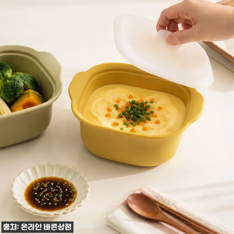 실리가든 국산 실리콘 찜기 600ml 찐후기, 전자레인지 계란찜부터 이유식까지 간편한 이슈템 15 실리가든 국산 실리콘 찜기 600ml 관련 이미지 4