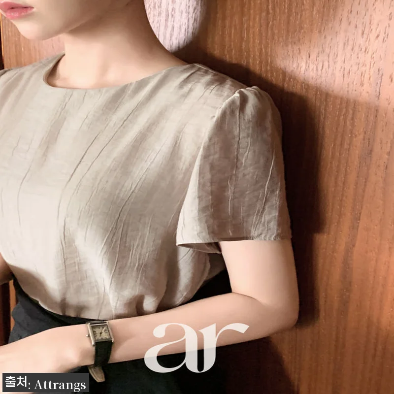 트렌드데이 린넨 퍼프 반팔 가을블라우 관련 이미지 5