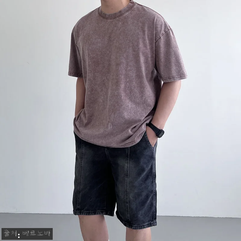 피그먼트반팔 두꺼운반팔티 10수반팔, 여름 데일리룩으로 눈여겨볼 빈티지 오버핏 티셔츠 16 피그먼트반팔 두꺼운반팔티 10수반팔, 관련 이미지 5