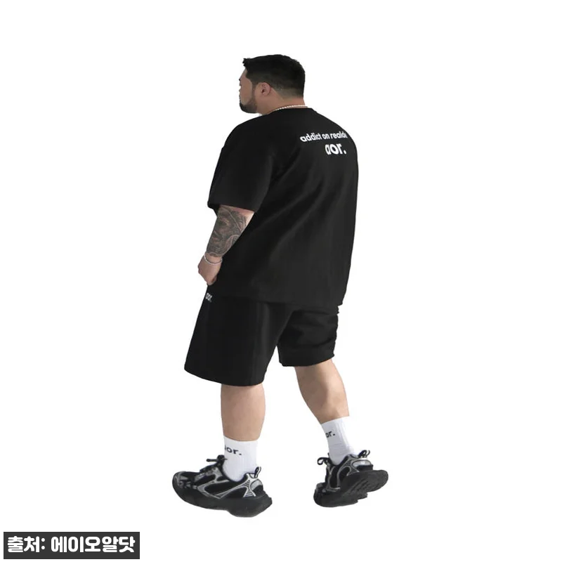 aor. 베이직 반팔티 블랙 빅사이즈 관련 이미지 5