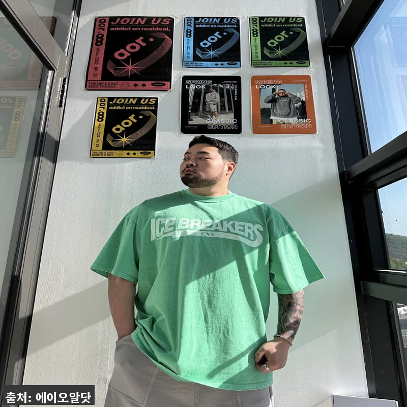 아이스 피그먼트 박스핏 반팔티 6CO 관련 이미지 5