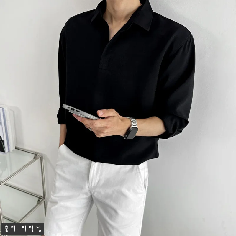 1+1 남자 프랭클린 여름 린넨 반오픈 카라 셔츠, 여름 데일리룩으로 눈여겨볼 이슈템 17 1+1 남자 프랭클린 여름 린넨 반오 관련 이미지 5