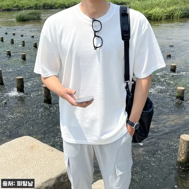 1+1 남자 캠프 여름 오버핏 얇은 아이스 쿨 반팔 니트, 3만원대 여름 코디 이슈템 체크 17 1+1 남자 캠프 여름 오버핏 얇은 관련 이미지 5