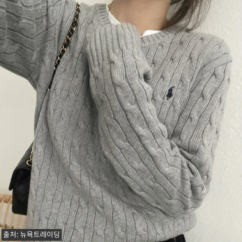 폴로랄프로렌 여성 케이블 꽈배기 코튼 관련 이미지 6