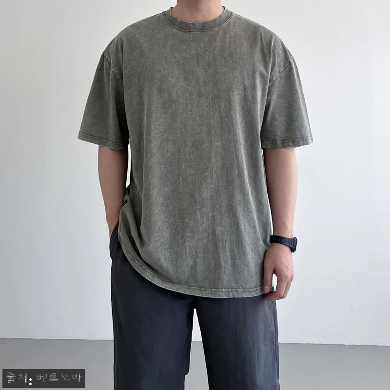 피그먼트반팔 두꺼운반팔티 10수반팔, 여름 데일리룩으로 눈여겨볼 빈티지 오버핏 티셔츠 17 피그먼트반팔 두꺼운반팔티 10수반팔, 관련 이미지 6