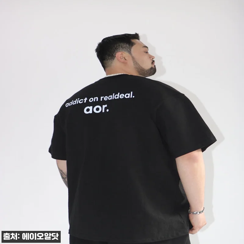 aor. 베이직 반팔티 블랙 빅사이즈 관련 이미지 7