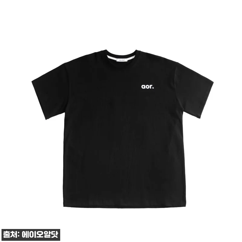 aor. 베이직 반팔티 블랙 빅사이즈 관련 이미지 8