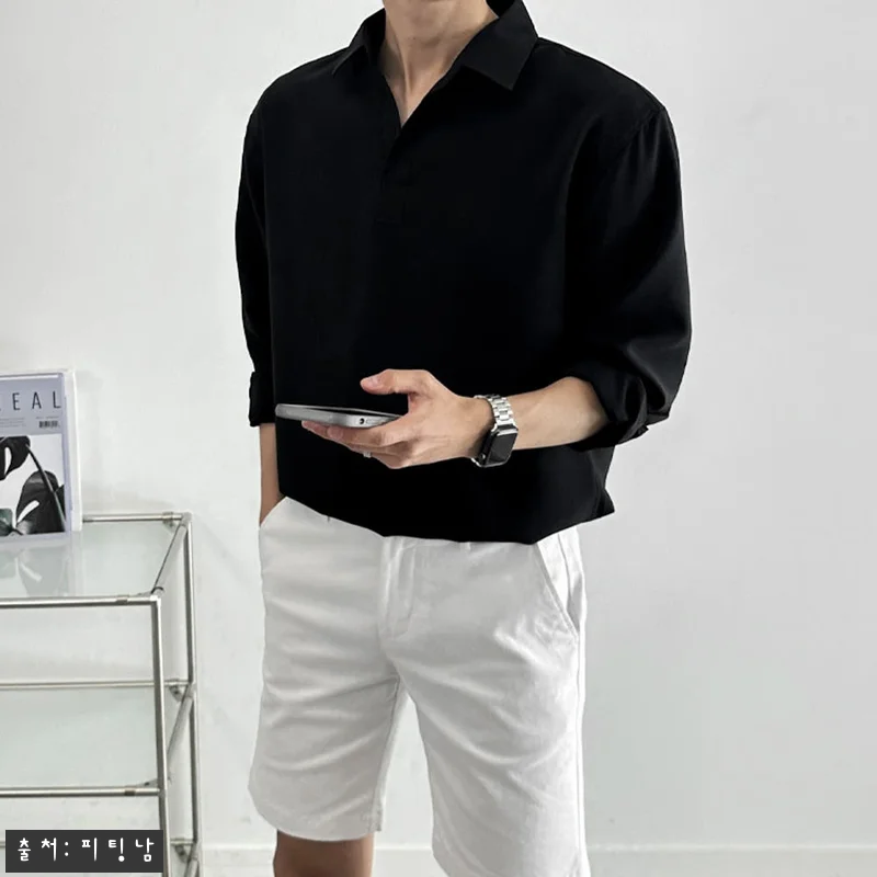 1+1 남자 프랭클린 여름 린넨 반오픈 카라 셔츠, 여름 데일리룩으로 눈여겨볼 이슈템 21 1+1 남자 프랭클린 여름 린넨 반오 관련 이미지 9