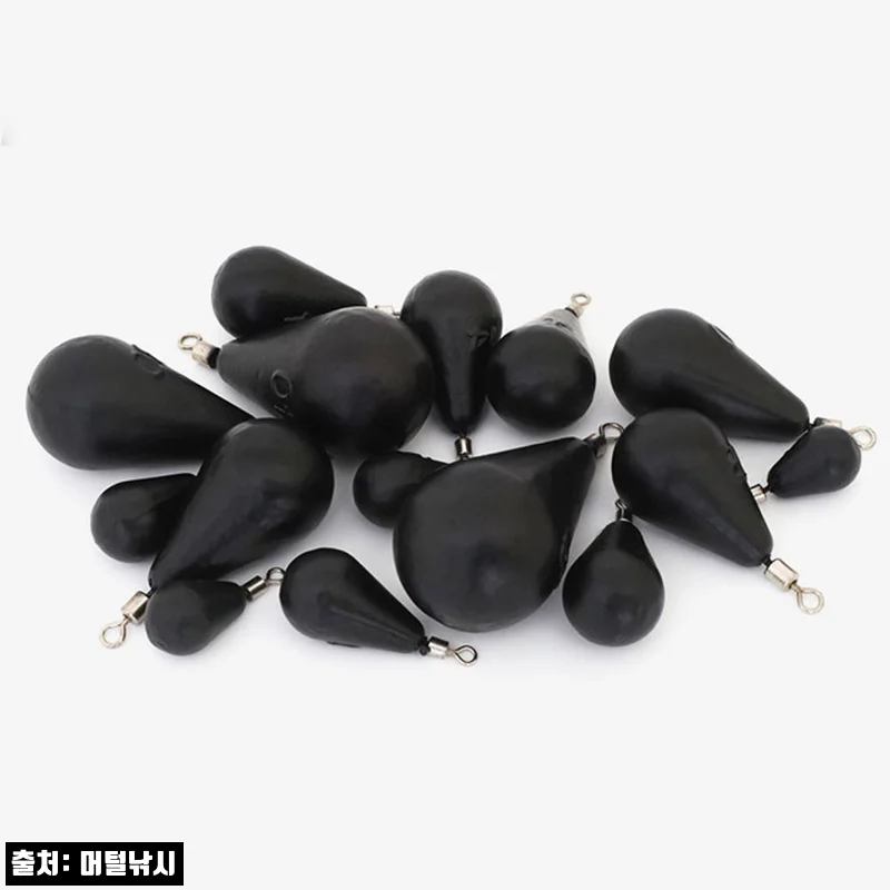 블랙 무광 봉돌 물방울 추 10호, 680원 무료배송으로 담아본 문어·갑오징어·쭈꾸미 싱커 체크 후기