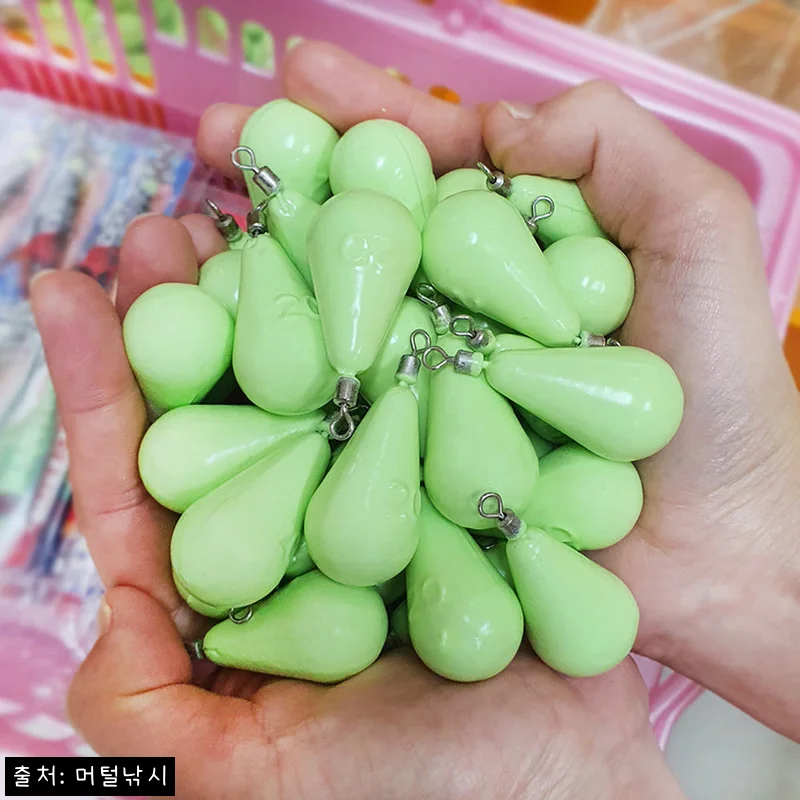 옥광 야광 봉돌 16호, 900원 무료배송으로 준비하는 문어·갑오징어·주꾸미 낚시 이슈템