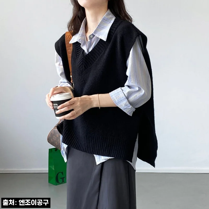 동상이몽 317회 권다현 니트 조끼 브이넥 베스트 겨울 레이어드용 03, 로얄 블루 포인트로 보는 구매 체크 후기