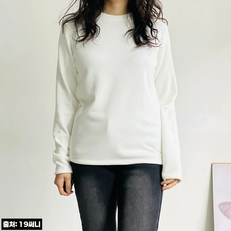 밍크 융기모 긴팔 티셔츠 겨울 이너 레이어드, 18,800원에 챙기는 포근한 겨울 이너템
