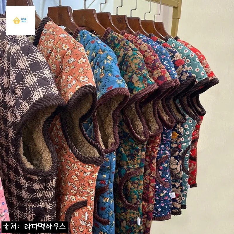 꽃무늬조끼 30% 할인 중, 간절기 레이어드용 누빔 베스트 구매 전 체크 후기