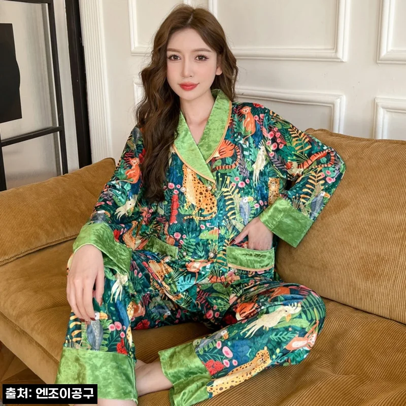 김효진 잠옷 무인도의디바 윤란주 패션 벨벳 파자마 홈웨어 세트 03, 30% 할인 중이라 눈여겨본 구매 정보