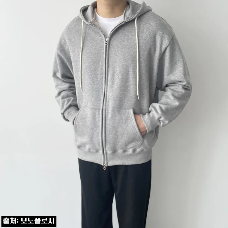 회색후드집업 남자오버핏후드집업, 3만원대 무료배송으로 만나는 데일리 코디템