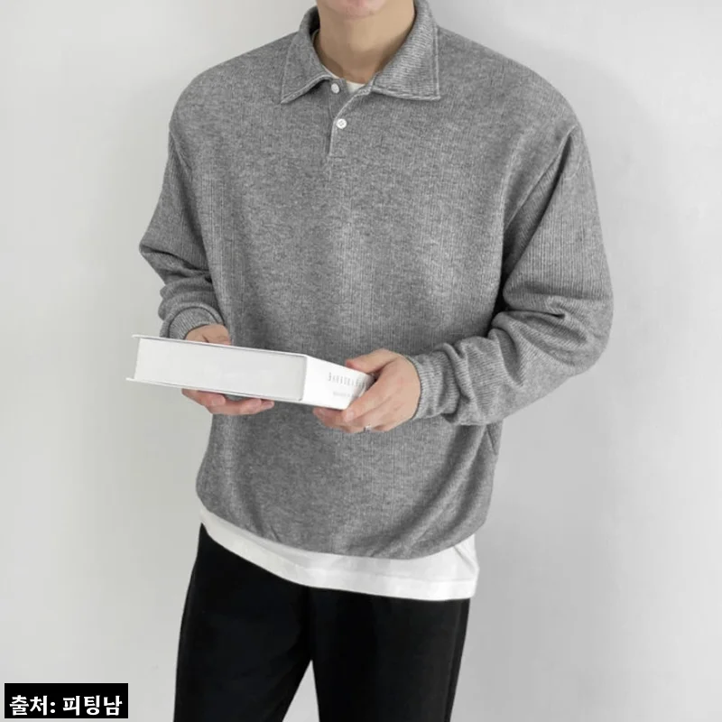 1+1 남자 얼스테드 봄 가을 카라 니트 11컬러, 데일리룩 고민 줄여주는 깔끔한 이슈템