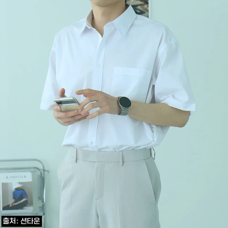 남자셔츠 오버핏 여름 남성남방 남자반팔셔츠, 2만원대 무료배송으로 보는 데일리 반팔 셔츠