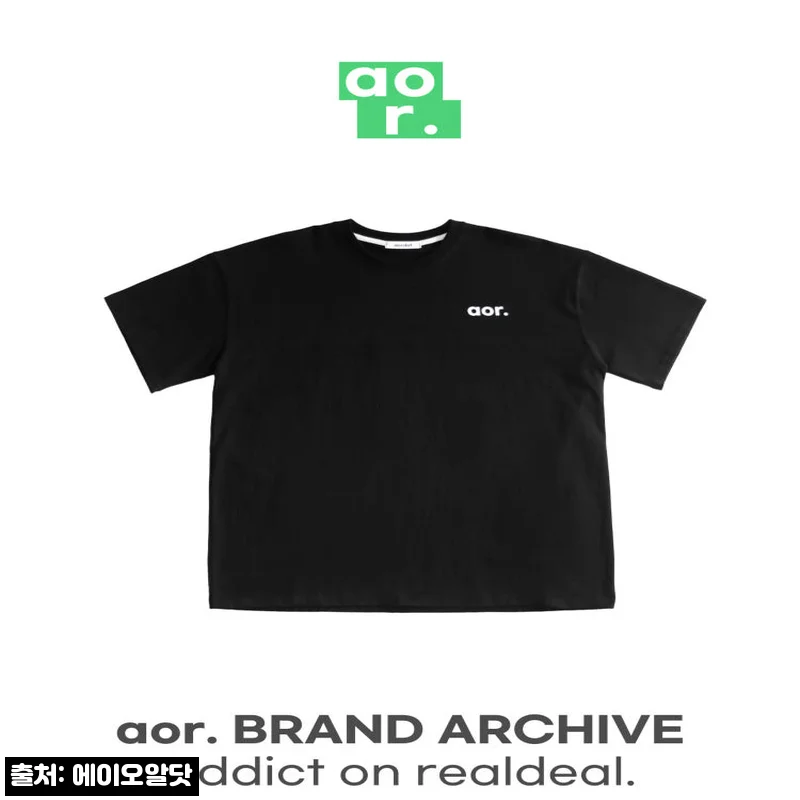 aor. 베이직 반팔티 블랙 빅사이즈, 탄탄한 오버핏 반팔 찾는다면 주목할 이슈템