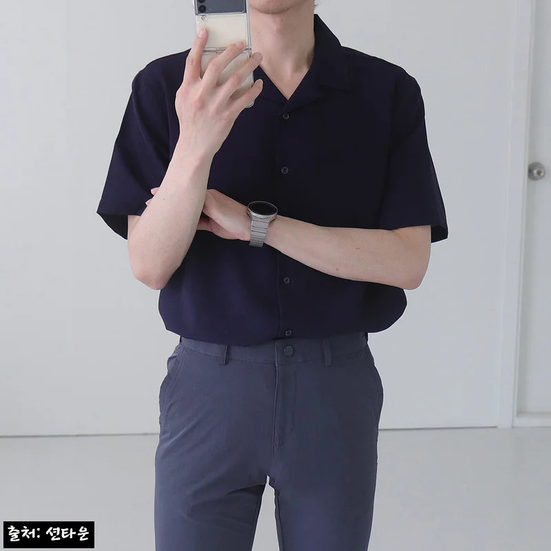 남자반팔셔츠 오버핏 링클프리 구김없는 남자린넨셔츠, 여름 데일리룩으로 눈여겨볼 이슈템