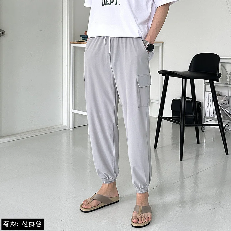 남자조거팬츠 빅사이즈 밴딩 건빵바지, 여름 데일리룩으로 눈여겨볼 아이스 카고 팬츠 구매 전 체크 후기